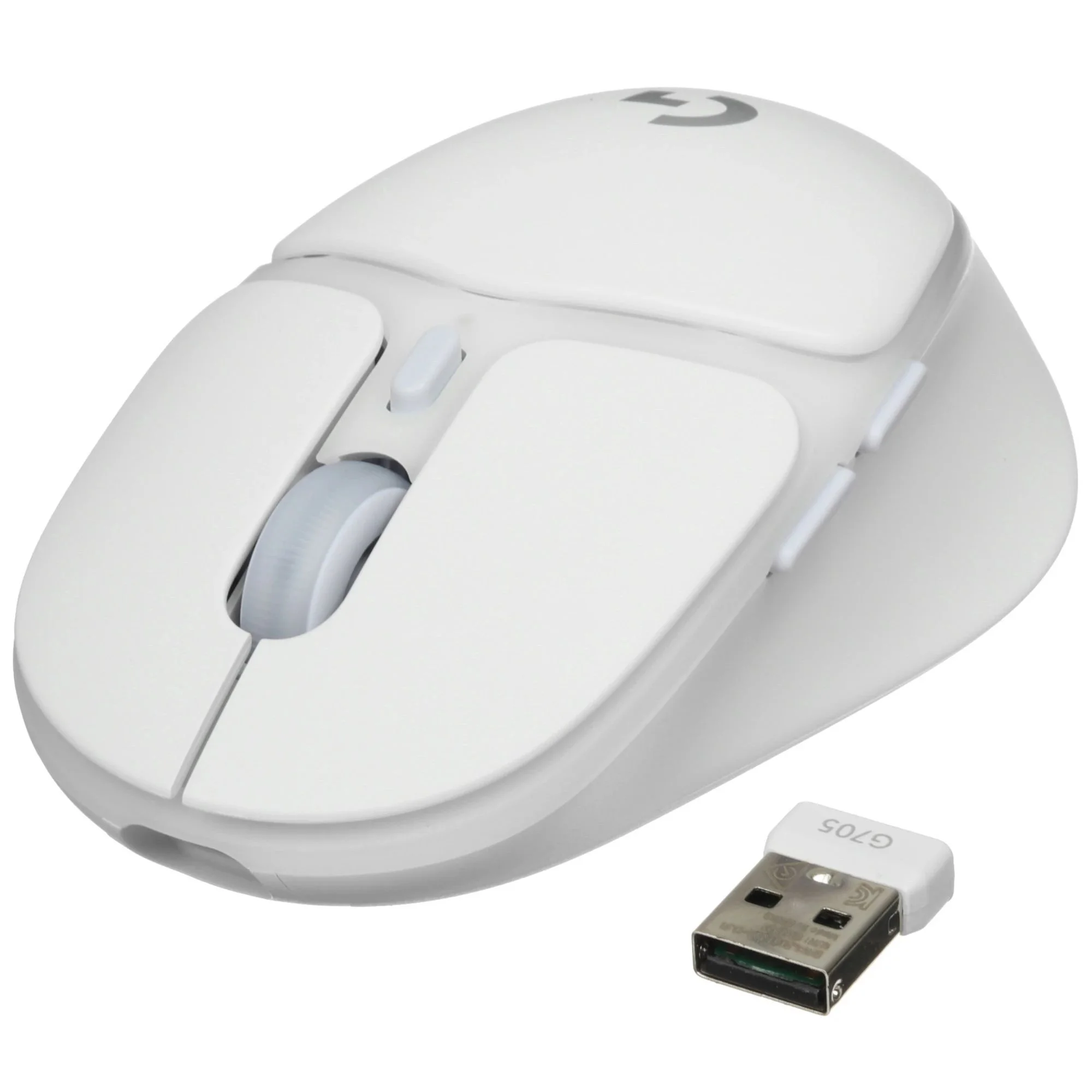 Мышь беспроводная Logitech G705 белый, 8200 dpi, радиоканал, Bluetooth, USB, кнопки - 6