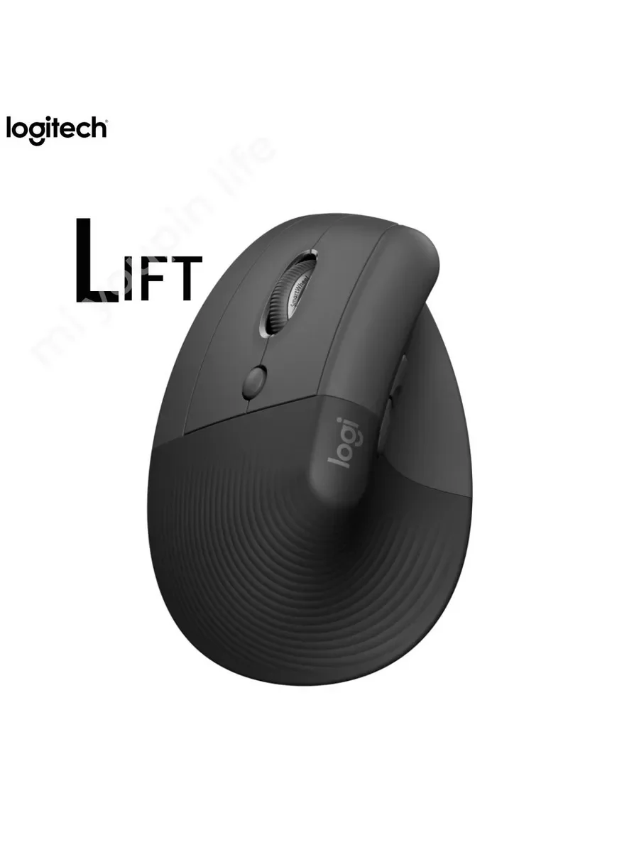 Мышь беспроводная Logitech Lift графитовый, 4000 dpi, радиоканал, Bluetooth, USB, кнопки - 6