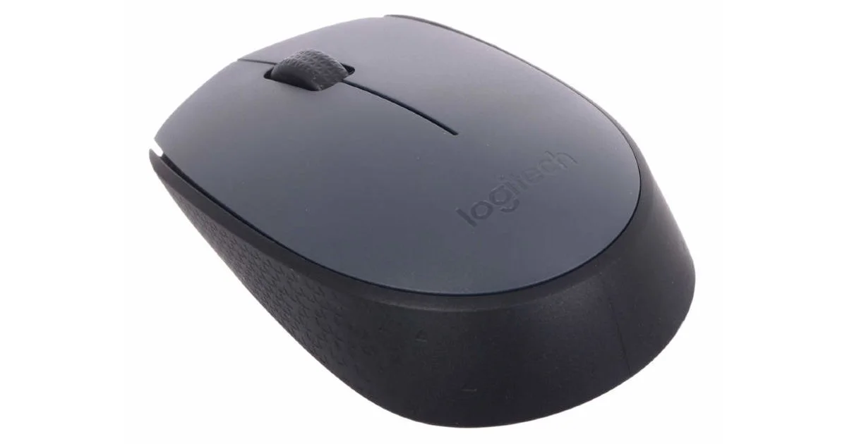 Мышь беспроводная Logitech M170 черный/темно-серый, 1000 dpi, радиоканал, USB, кнопки - 3