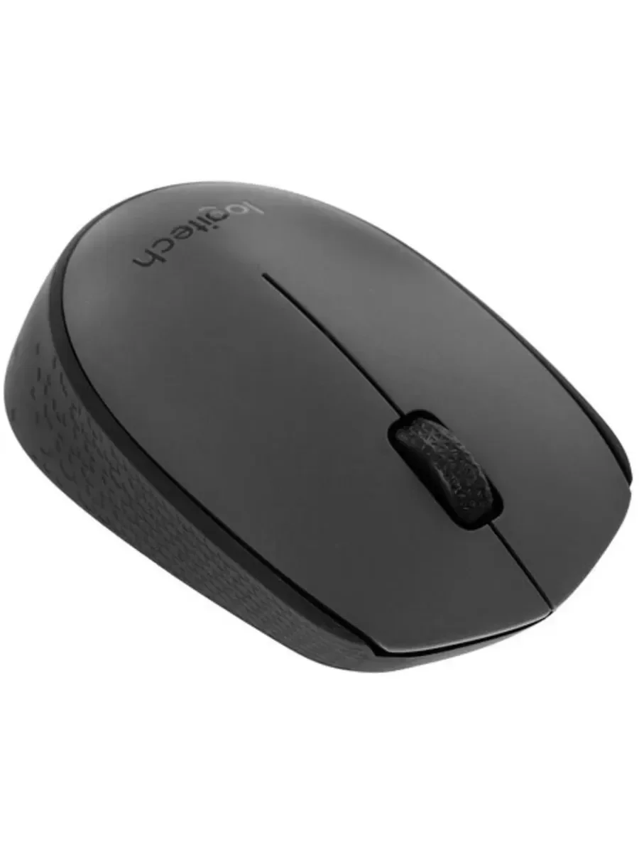 Мышь беспроводная Logitech M170 черный/темно-серый, 1000 dpi, радиоканал, USB, кнопки - 3