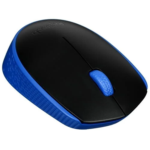 Мышь беспроводная Logitech M171 синий, 1000 dpi, радиоканал, USB, кнопки - 3