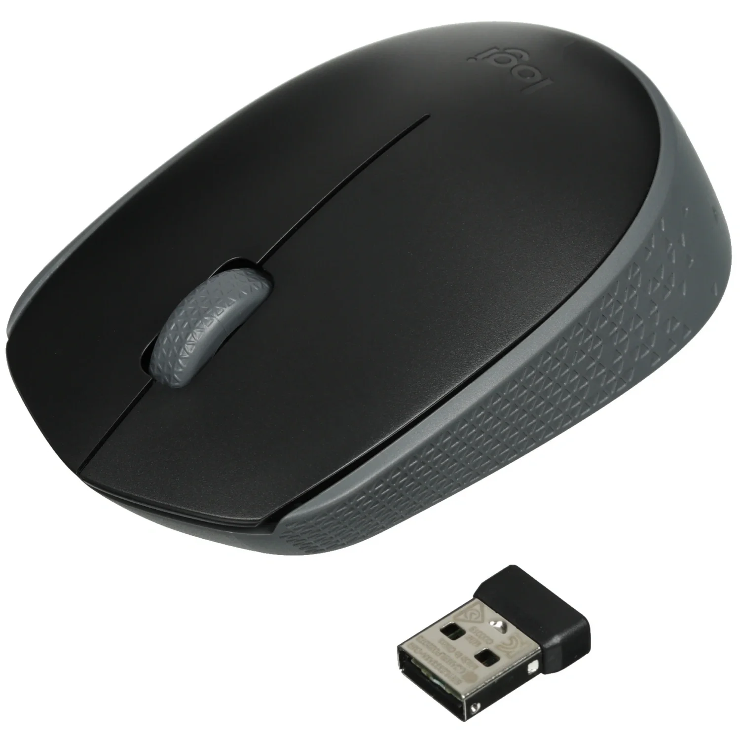 Мышь беспроводная Logitech M171 черный/серый, 1000 dpi, радиоканал, USB, кнопки - 3