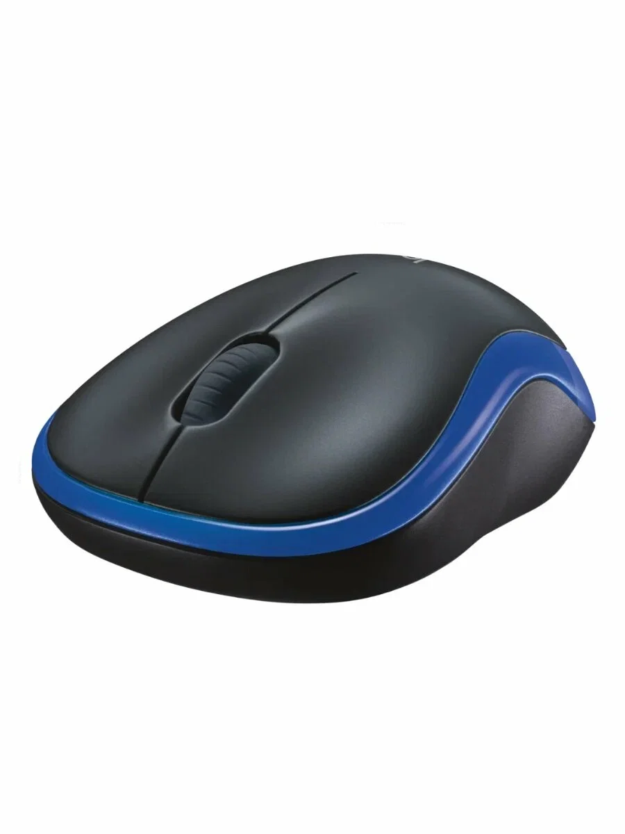 Мышь беспроводная Logitech M185 синий, 1000 dpi, радиоканал, USB, кнопки - 3