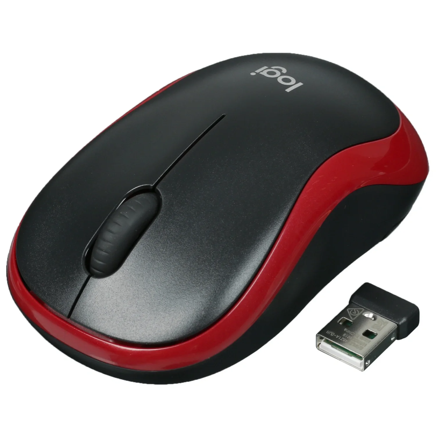 Мышь беспроводная Logitech M186 черный/серый, 1000 dpi, радиоканал, USB, кнопки - 3