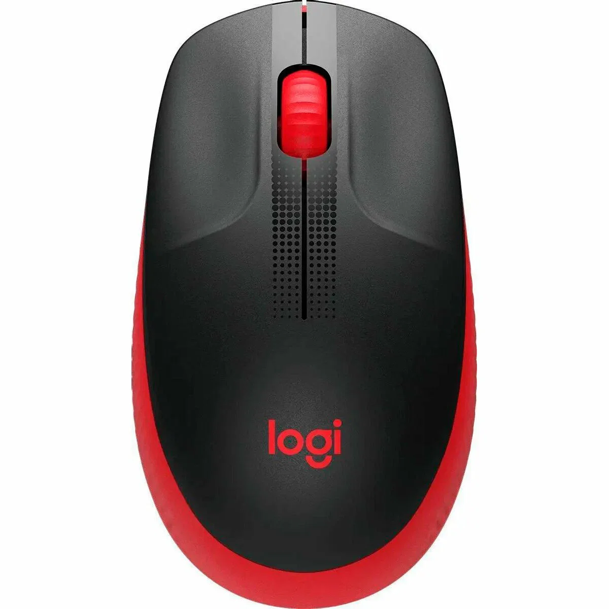 Мышь беспроводная Logitech M190 черный/красный, 1000 dpi, радиоканал, USB, кнопки - 3