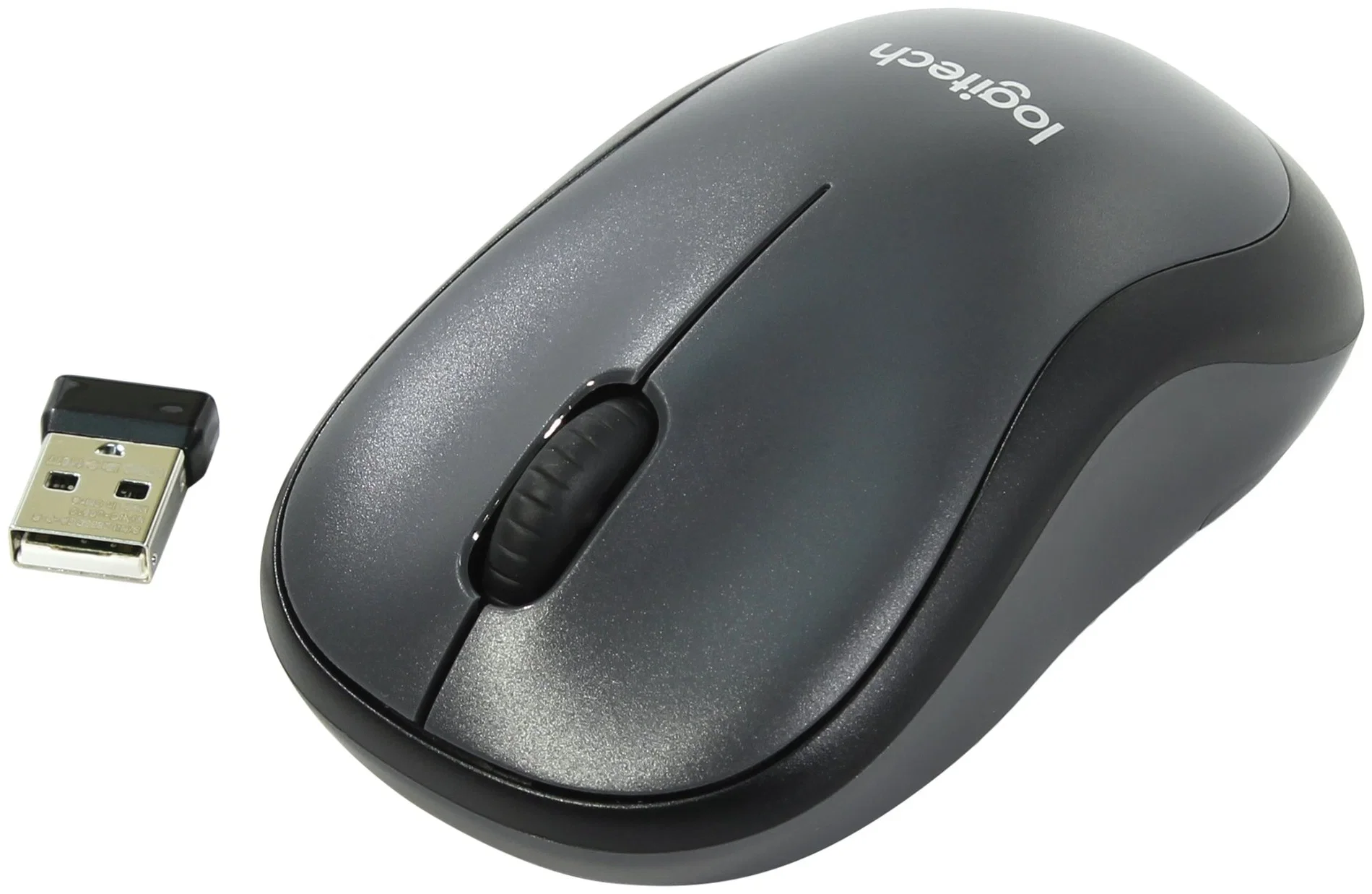 Мышь беспроводная Logitech M220 SILENT черный/серый, 1000 dpi, радиоканал, USB, кнопки - 3