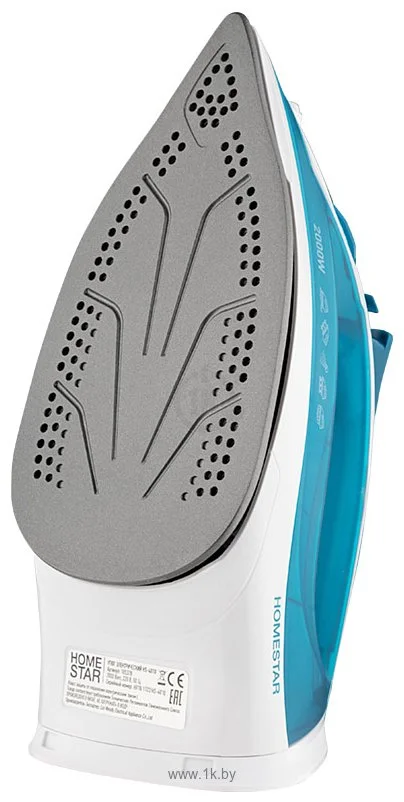 Утюг HomeStar HS-4010 бело-синий (2000Вт, пар, тефлоновая подошва, антинакипь)
