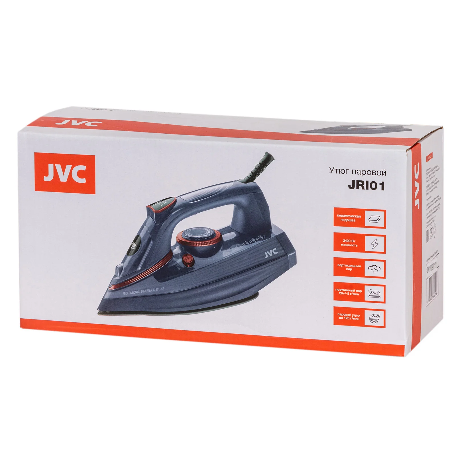 Утюг JVC JRI01 2400Вт керамика удар 120г/мин