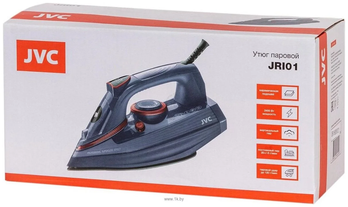 Утюг JVC JRI01 2400Вт керамика удар 120г/мин