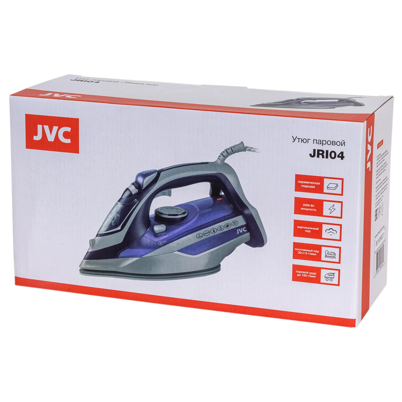 Утюг JVC JRI04 2400 Вт удар 40 г/мин керамика