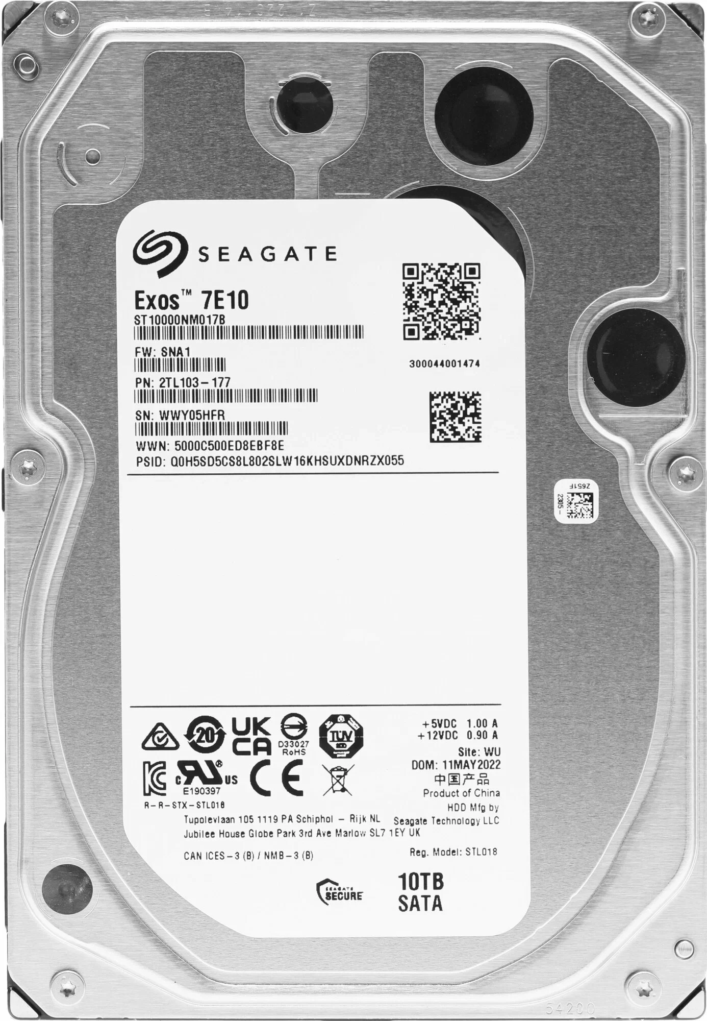 Жесткий диск Seagate SAS 6TB ST6000NM005B Server Exos 7E10 4KN (7200rpm) 256Mb 3.5"