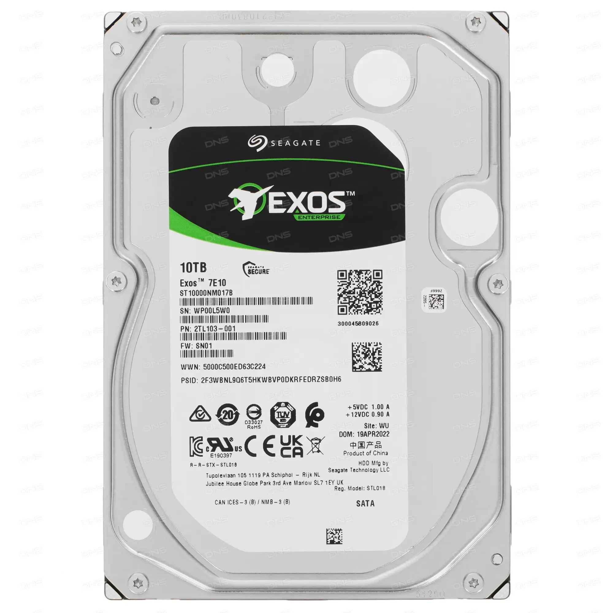 Жесткий диск Seagate SAS 6TB ST6000NM005B Server Exos 7E10 4KN (7200rpm) 256Mb 3.5"
