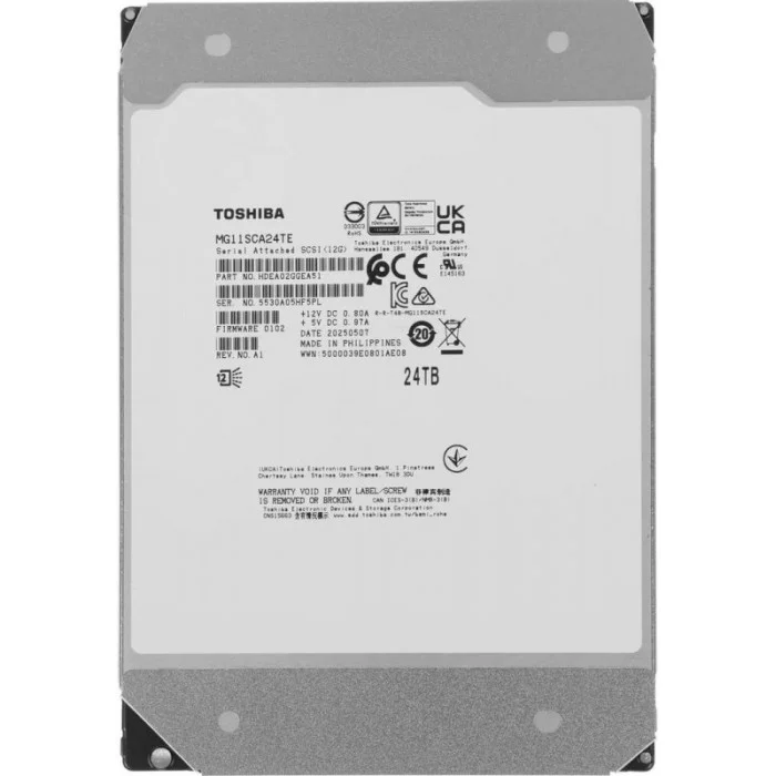 Жесткий диск Toshiba SAS 3.0 16TB MG09SCA16TE Server Enterprise Capacity 512E (7200rpm) 512Mb 3.5"