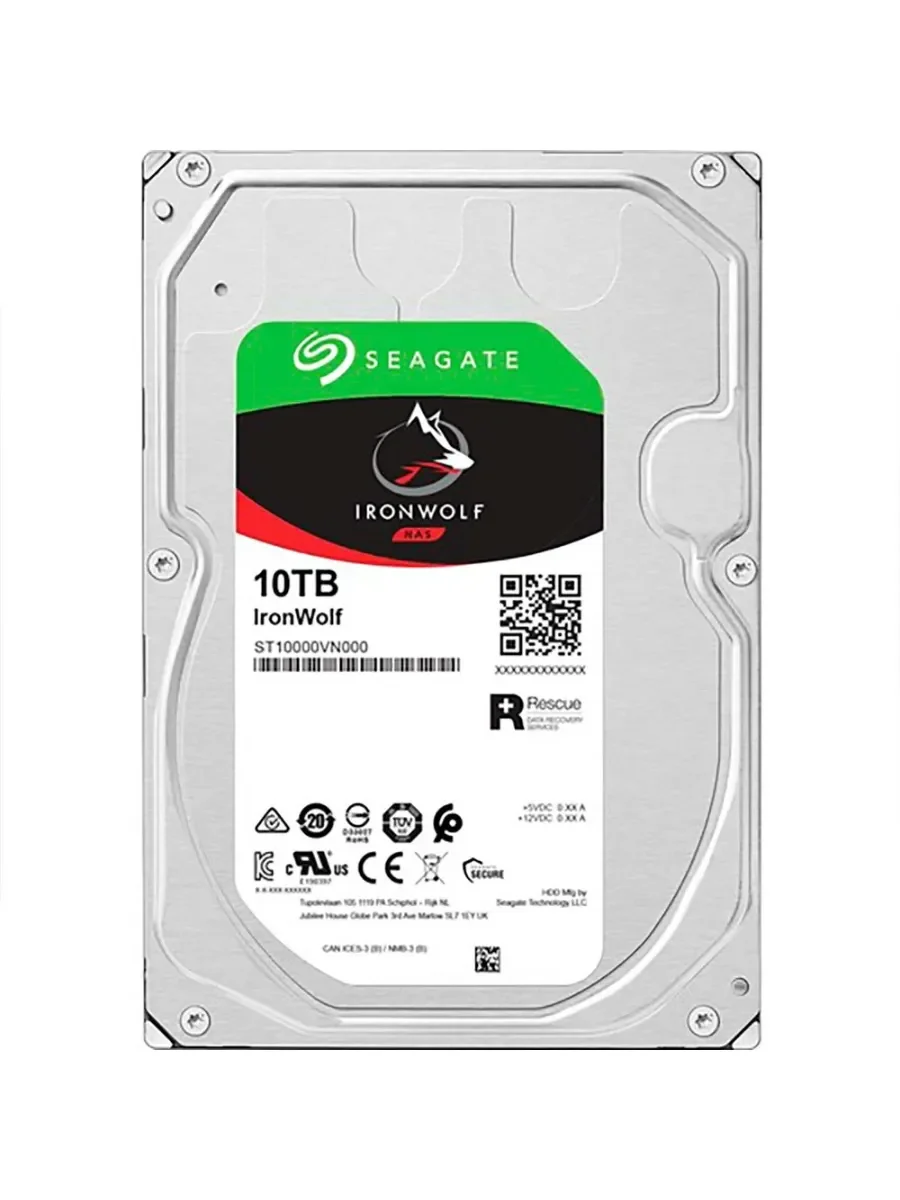 Жесткий диск Seagate SATA-III 10Tb ST10000VN000 NAS Ironwolf (7200rpm) 256Mb 3.5"