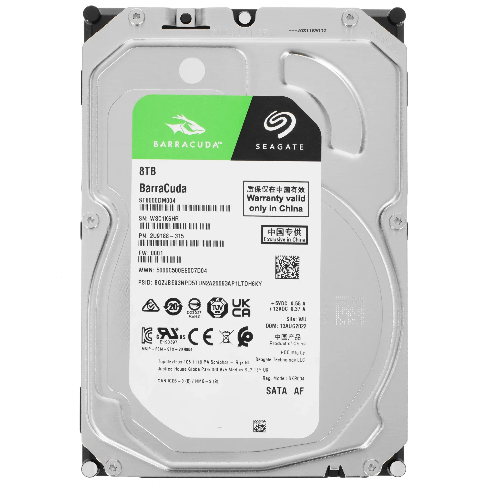 Жесткий диск Seagate SATA-III 1TB ST1000DM014 Desktop Barracuda 4KN (7200rpm) 256Mb 3.5"