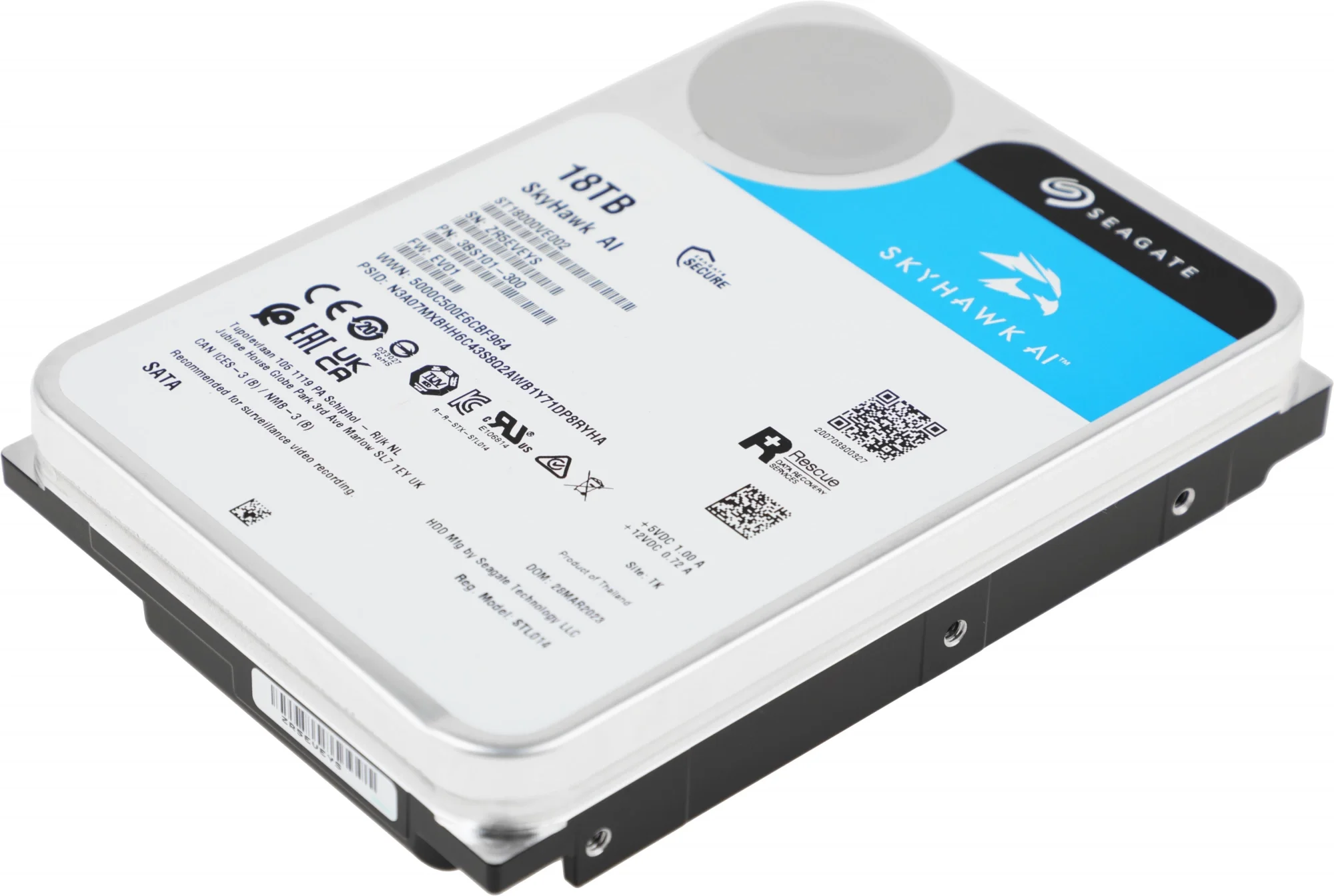 Жесткий диск Seagate SATA-III 24TB ST24000VE002 SkyHawkAI 512E (7200rpm) 512Mb 3.5"