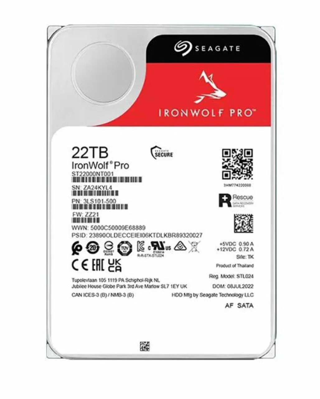 Жесткий диск Seagate SATA-III 28Tb ST28000NT000 NAS Ironwolf Pro 512E (7200rpm) 512Mb 3.5"