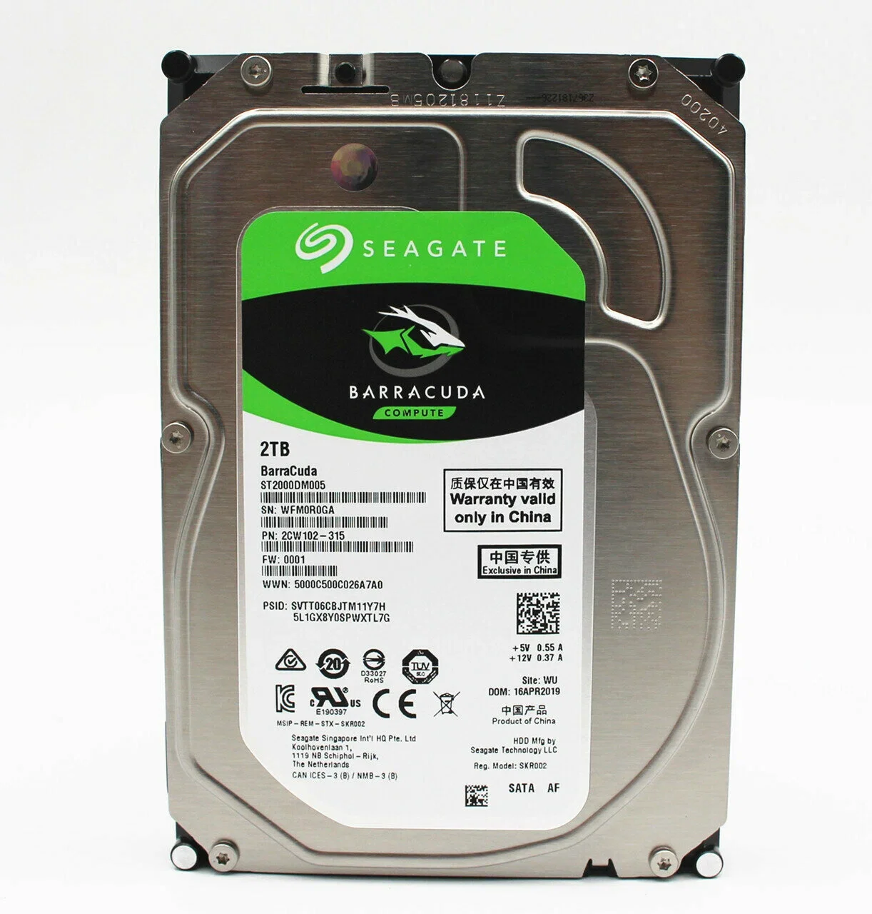 Жесткий диск Seagate SATA-III 2TB ST2000DM005 Desktop Barracuda 4KN (5400rpm) 256Mb 3.5"