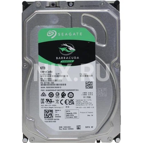 Жесткий диск Seagate SATA-III 6TB ST6000DM003 Desktop Barracuda 4KN (5400rpm) 256Mb 3.5"