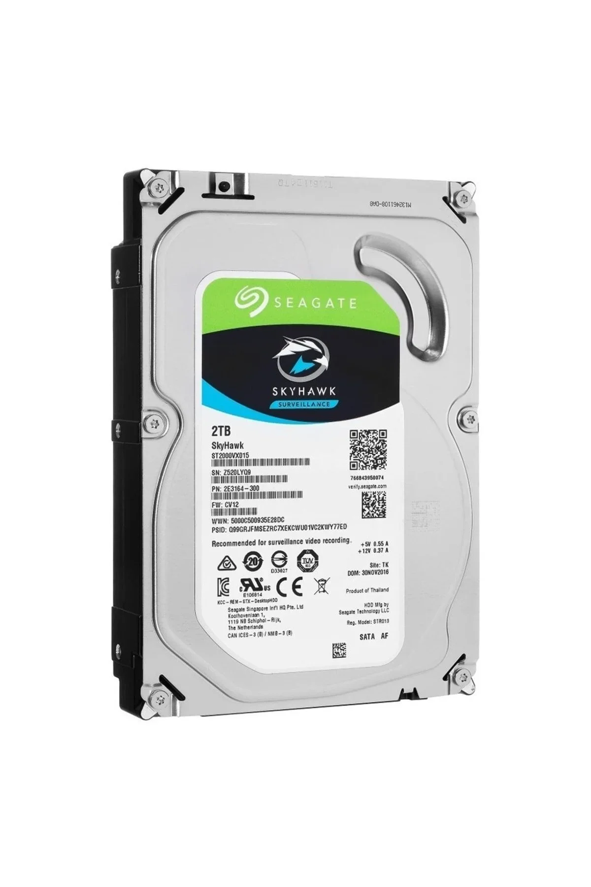 Жесткий диск Seagate SATA-III 6TB ST6000VX008 Surveillance Skyhawk 4KN (5400rpm) 256Mb 3.5"