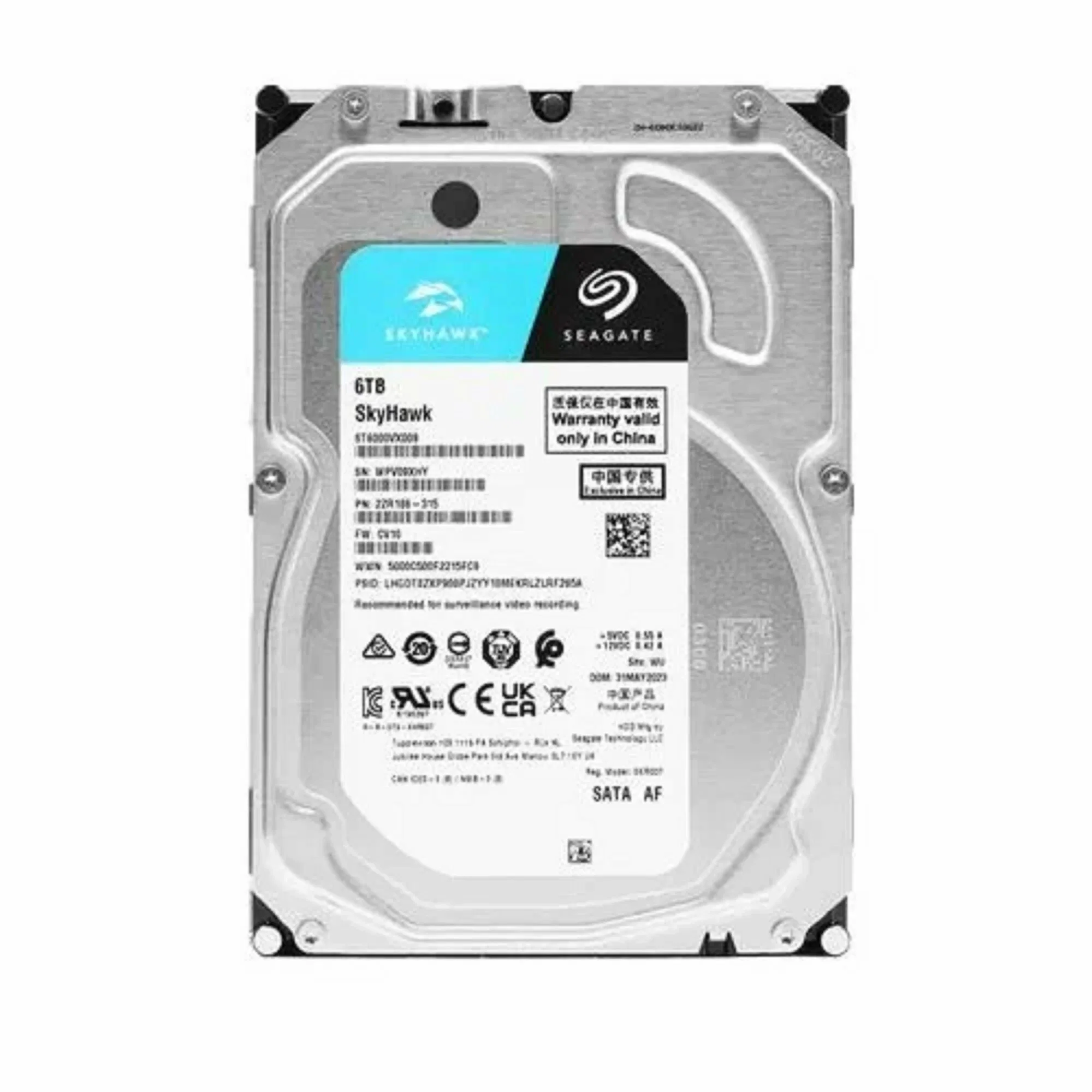 Жесткий диск Seagate SATA-III 6TB ST6000VX009 Surveillance Skyhawk 4KN (5400rpm) 256Mb 3.5"