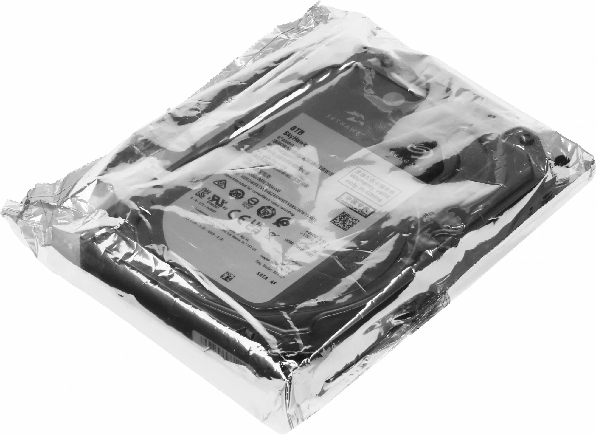 Жесткий диск Seagate SATA-III 8TB ST8000VX010 Surveillance Skyhawk 4KN (5400rpm) 256Mb 3.5"