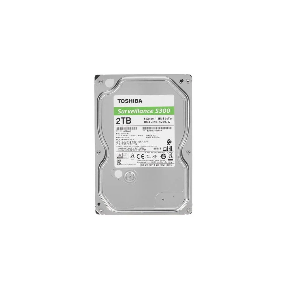 Жесткий диск Toshiba SATA-III 2Tb HDWT720UZSVA Surveillance S300 (5400rpm) 128Mb 3.5"