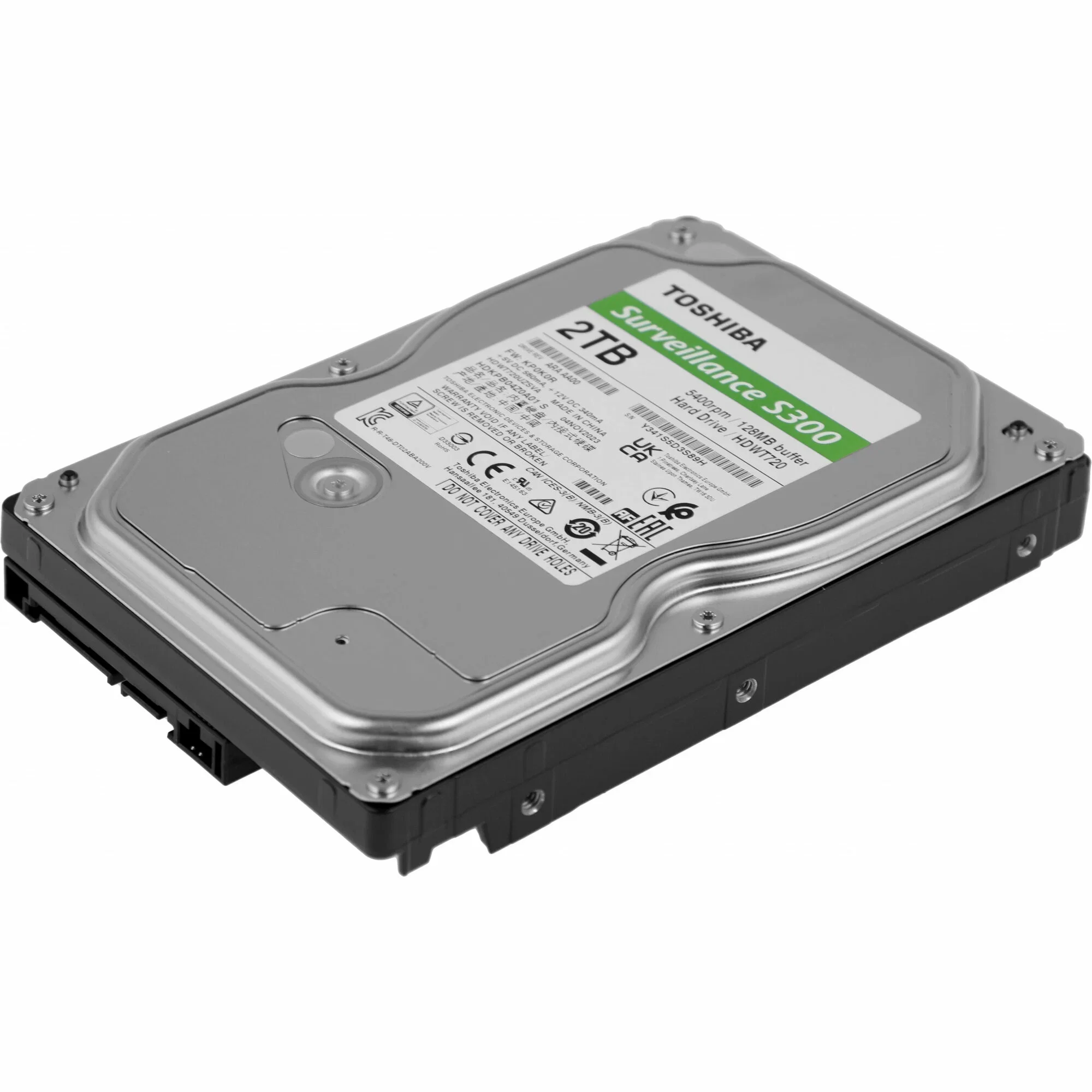 Жесткий диск Toshiba SATA-III 2Tb HDWT720UZSVA Surveillance S300 (5400rpm) 128Mb 3.5"