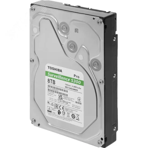 Жесткий диск Toshiba SATA-III 8TB MD10ADA800V Surveillance S300 Pro (7200rpm) 512Mb 3.5"
