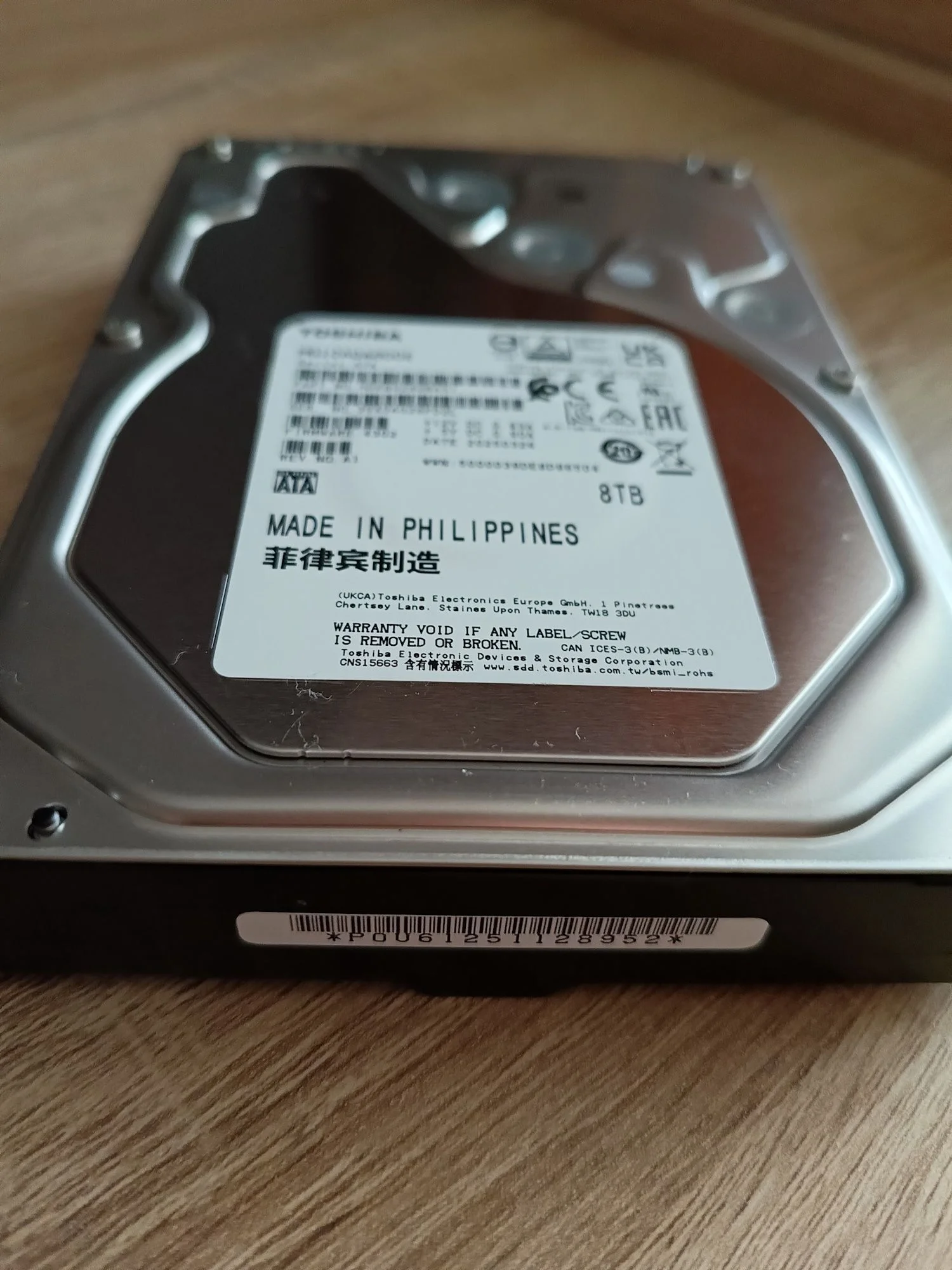 Жесткий диск Toshiba SATA-III 8TB MG10ADA800E Server Enterprise Capacity 512E (7200rpm) 512Mb 3.5"