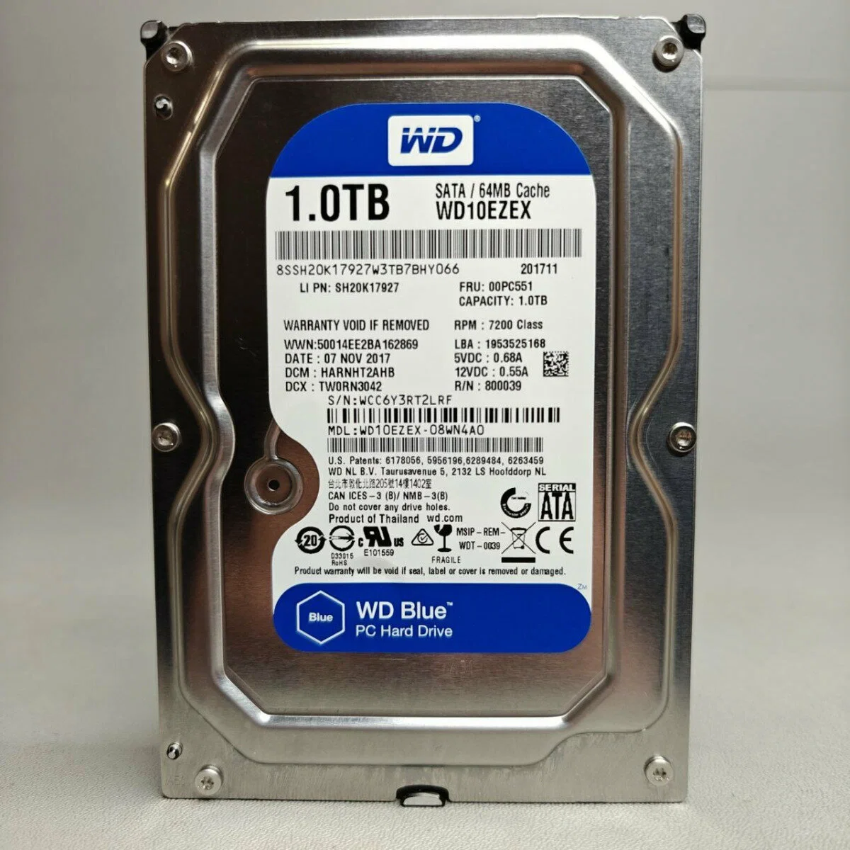 Жесткий диск WD SATA-III 12TB WD120EAGZ Desktop Blue (7200rpm) 512Mb 3.5"
