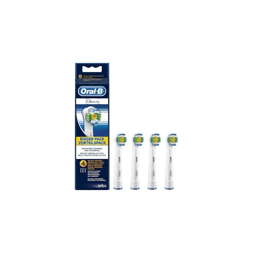 Oral-B Насадки для зубной щетки EB18pRX PRO 3DWhite 4 шт с Х-образными щетинками