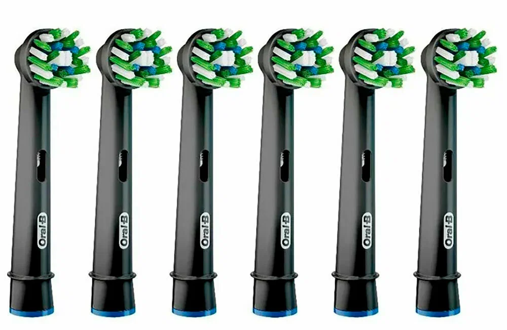 Oral-B Насадки для зубной щетки EB50BRX PRO CrossAction Black 6 шт с Х-образными щетинками