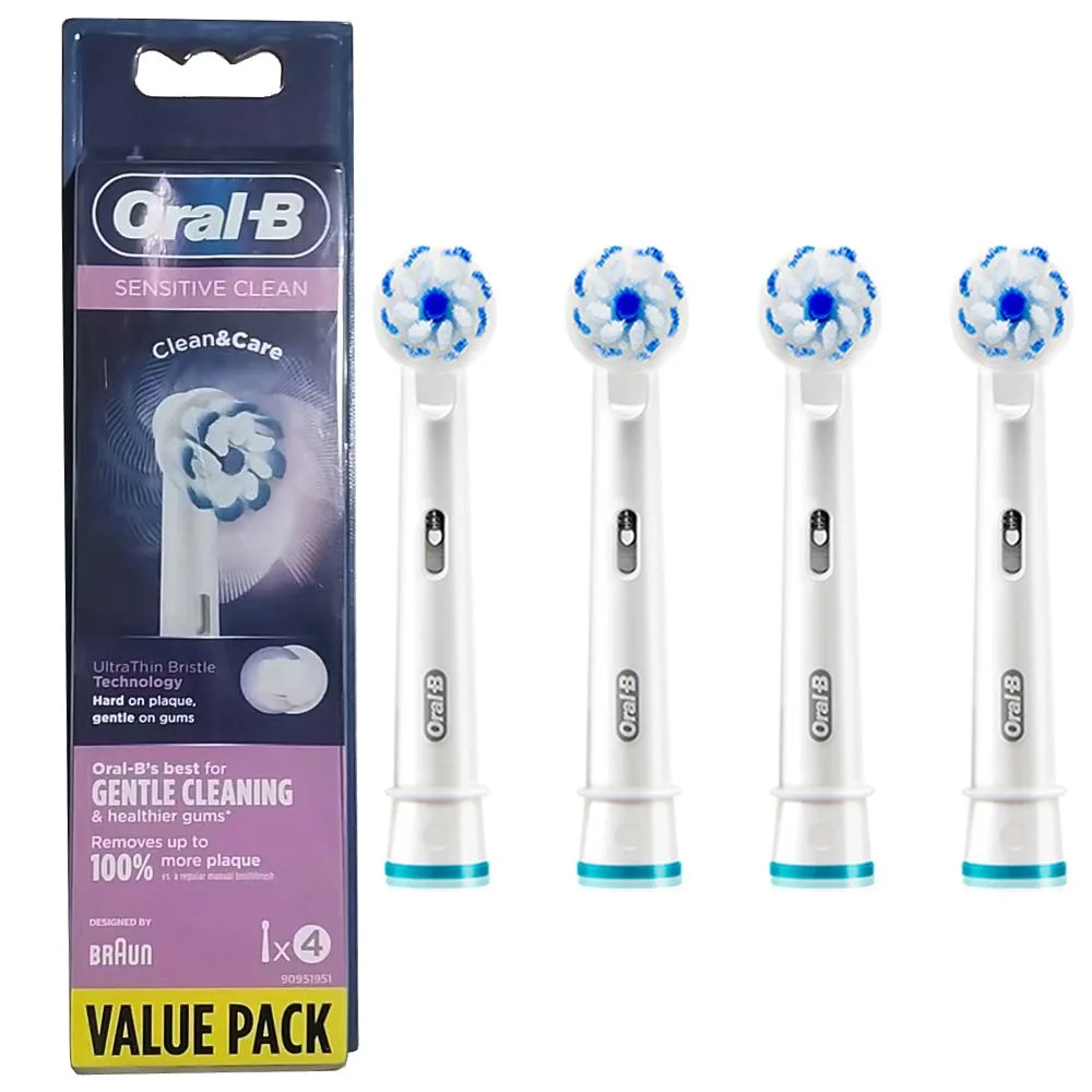 Oral-B Насадки для зубной щетки EB60X Sensitive Clean 4 шт с Х-образными щетинками