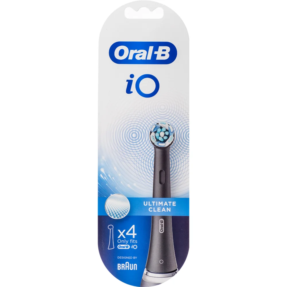 Oral-B Насадки для зубной щетки iO Ultimate Clean Black черные 4 шт. для электрических щеток iO