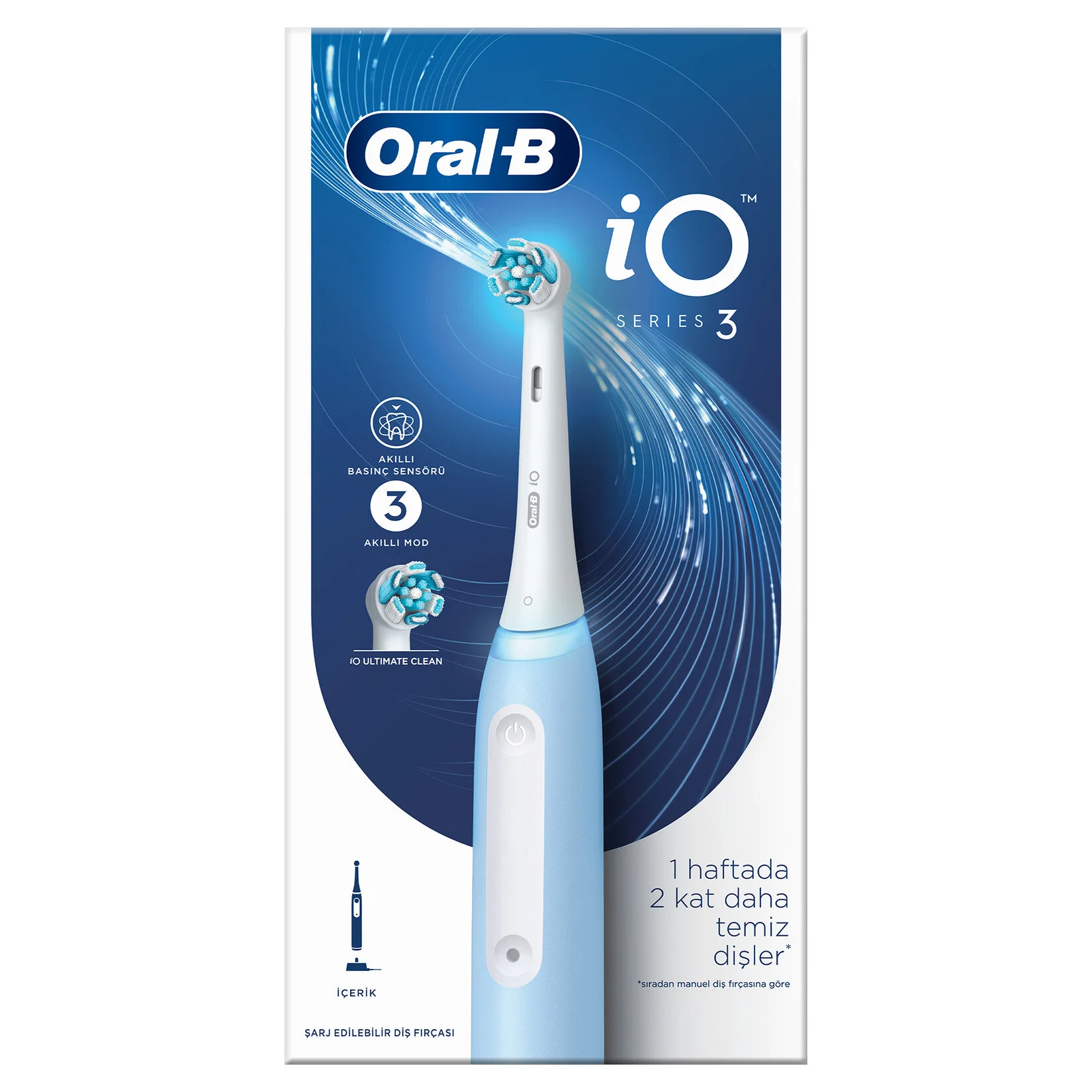 Oral-B Электрическая зубная щетка iO G3.1A6.0 Blue с насадками 4шт