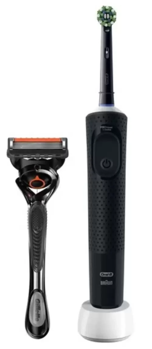 Oral-B Электрическая зубная щетка Vitality Pro D103.413.3 Black тип 3708 + Бритва Gillette Fusion ProGlide Flex