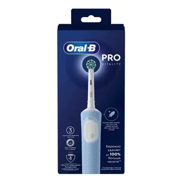 Oral-B Электрическая зубная щетка Vitality Pro D103.413.3 VAPOR BLUE ProtectXClean 3 режима, тип 3708