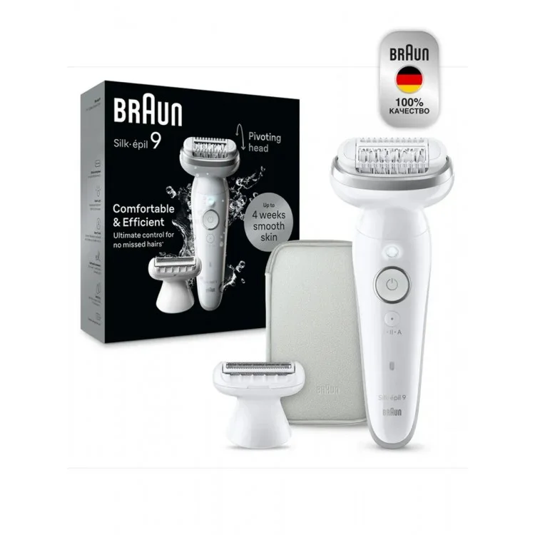Braun Эпилятор S9 SES 9-000 Flamingo SmartTouch тип 5380 белый/розовый с косметичкой