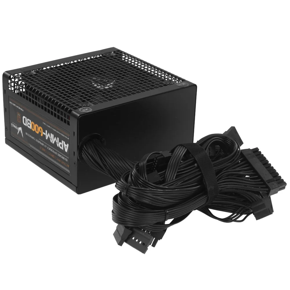 Блок питания Formula (Aerocool) APMM-600BD, 600W, Ret, ATX3.1/PCIe 5, 80+Bronze, Direct cables, Japanese Cap., 12cm fan