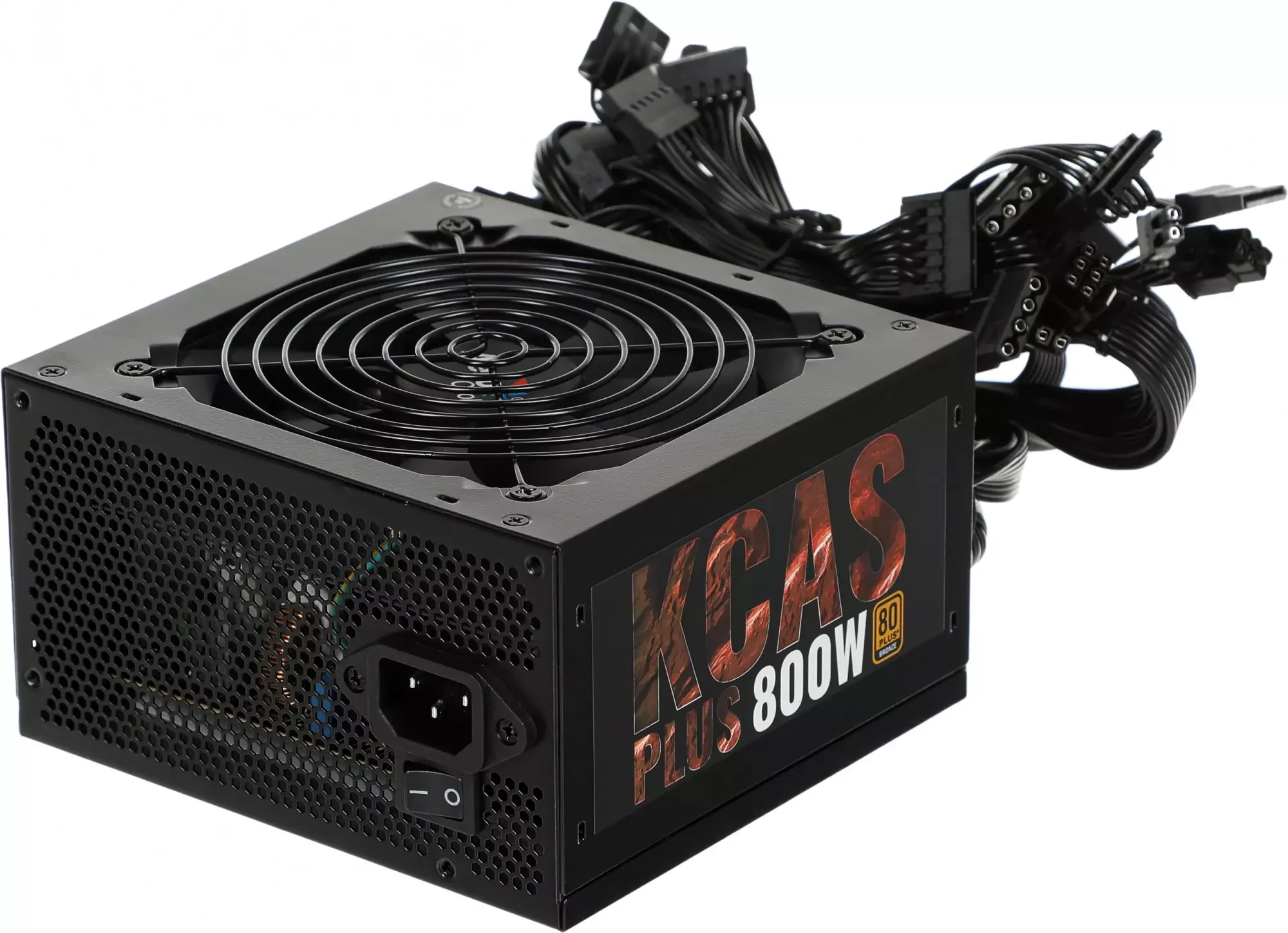 Блок питания Formula (Aerocool) KCAS PLUS 800W, Ret, ATX, 80+ Bronze, APFC, 4xPCIe 6+2P, 7xSATA, 4xPATA, 12cm fan