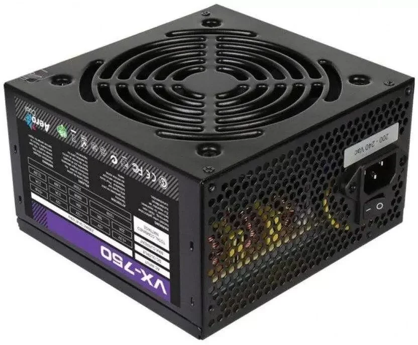 Блок питания Formula (Aerocool) VX PLUS 750, 770W, Ret, ATX v2.3, APFC, 20+4P, 4+4P, 2xPCIe 6+2P, 6xSATA, 3xPATA, 1xFDD