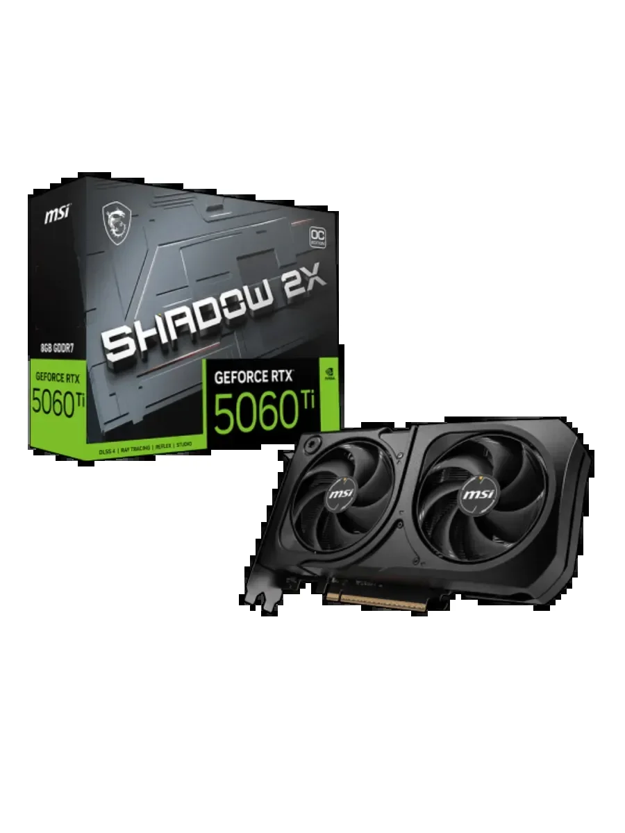 Видеокарта RTX5060Ti 16GB MSI SHADOW 2X OC PLUS (RTX 5060 Ti 16G SHADOW 2X OC PLUS)