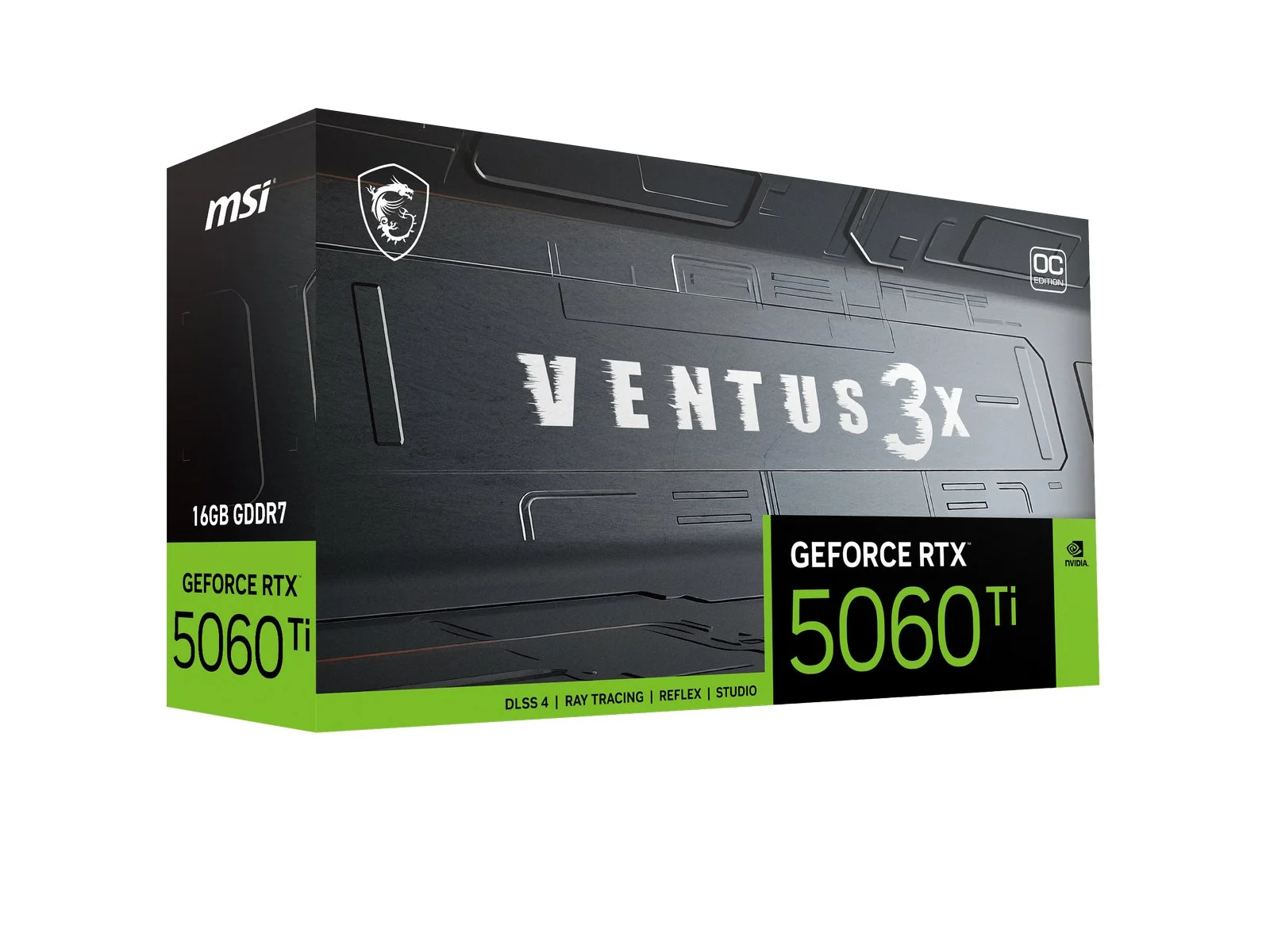 Видеокарта RTX5060Ti 16GB MSI VENTUS 3X OC (RTX 5060 Ti 16G VENTUS 3X OC)
