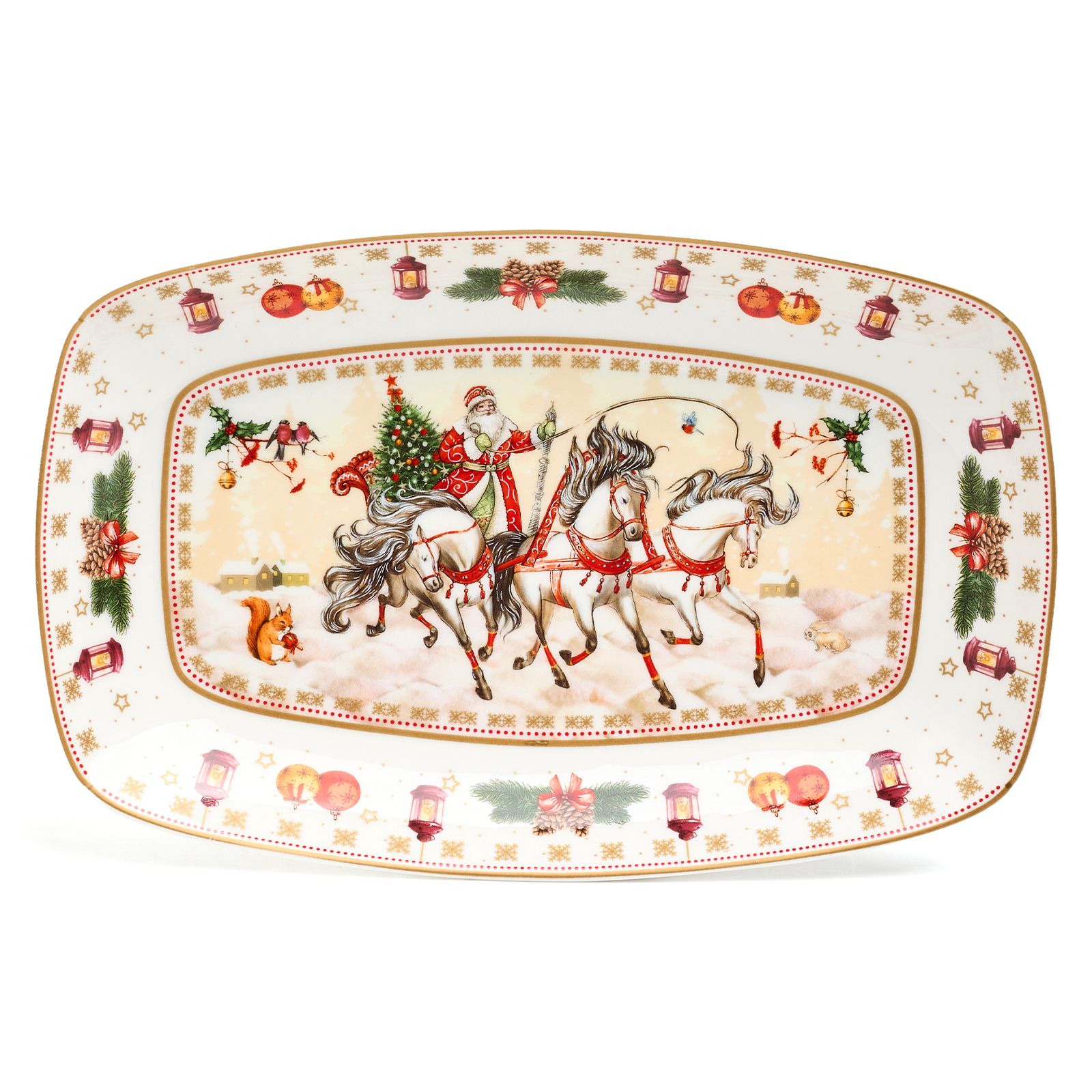 ARTI-M БЛЮДО LEFARD "ТРОЙКА" ПРЯМОУГ. 25*16*3 СМ БЕЛОЕ (КОР=12ШТ.)