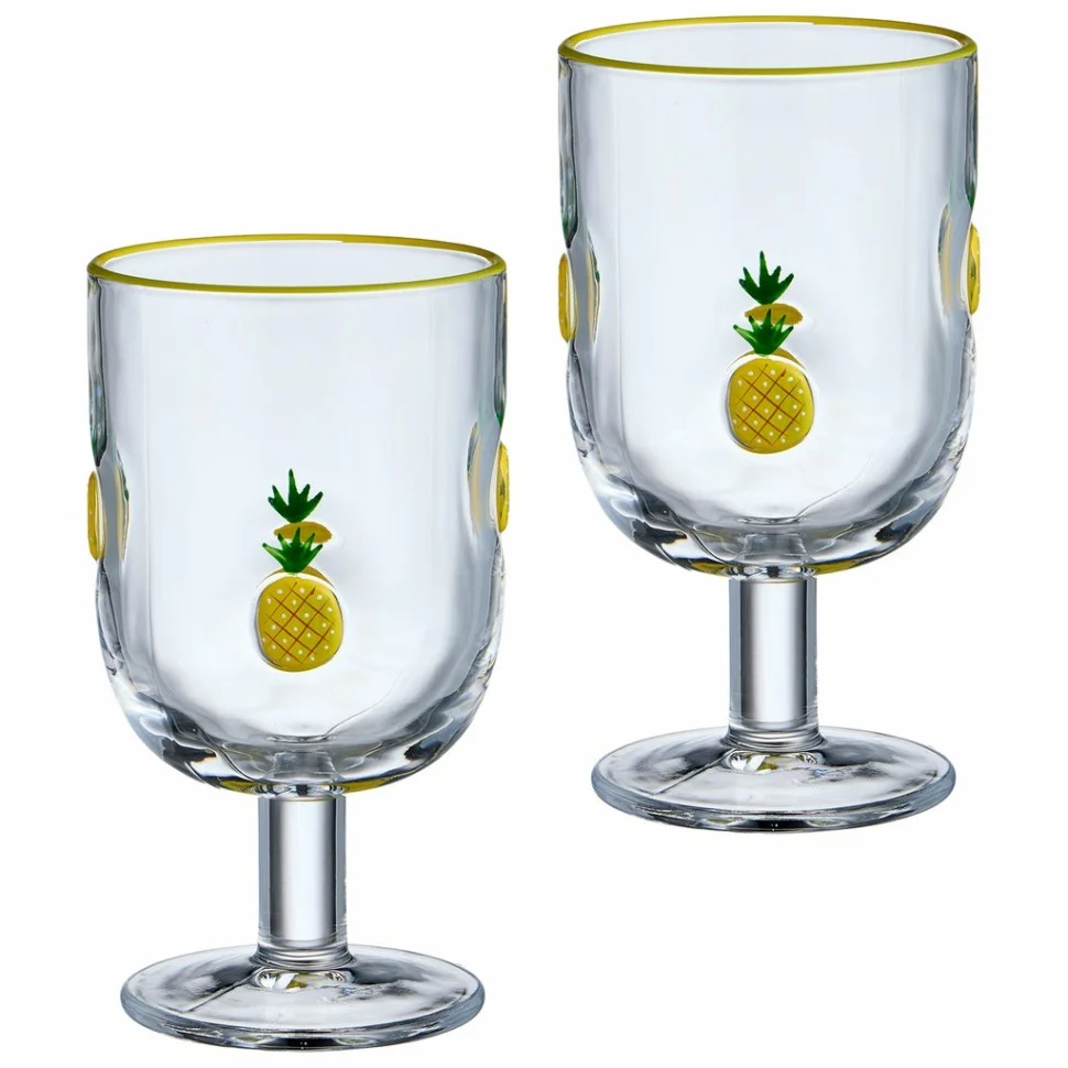 НАБОР БОКАЛОВ ДЛЯ ВИНА "FRUITY PINEAPPLE" ИЗ 2 ШТ. 350 МЛ