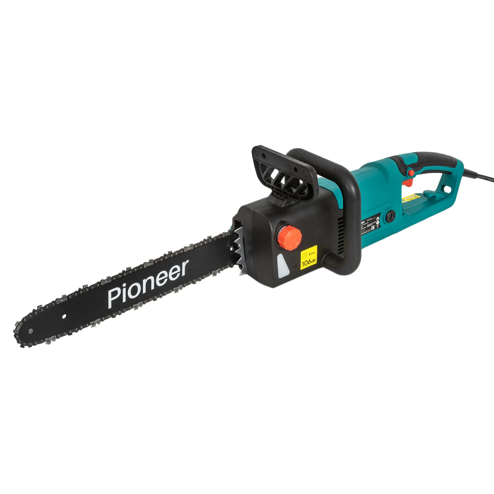 Пила цепная электрическая Pioneer ECS-2200-16V, 2200Вт, 8500 об/мин. шина 16 дюйм.