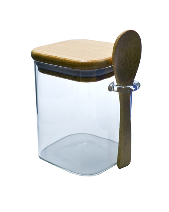 Lavenir Банка для сыпучих продуктов (0,5л) MU230112-94 (101764) с бамбук. крышкой и ложкой (10702070