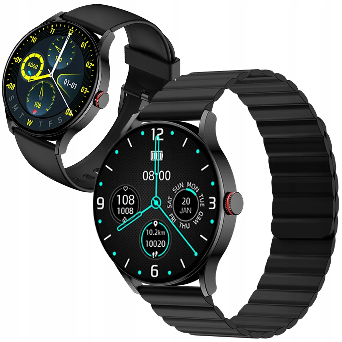 Умные часы и браслет iMIKI TG1 Silicone and Magnetic Black