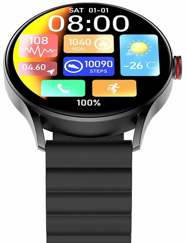 Умные часы и браслет iMIKI TG1 Silicone and Magnetic Black